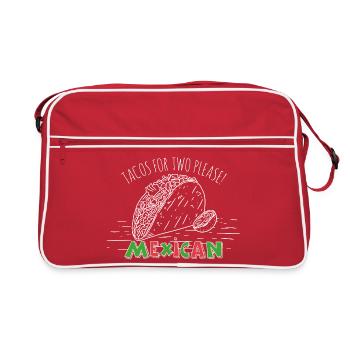 Tacos, cuisine mexicaine - Sac Retro - rouge/blanc - Devant