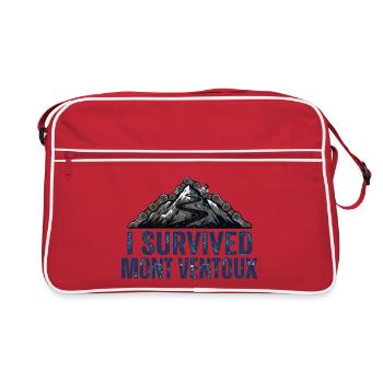 I Survived Mont Ventoux Cycling Art - Retro Bag - red/white - Front