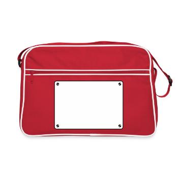 Plate White Shield - Retro Bag - red/white - Front