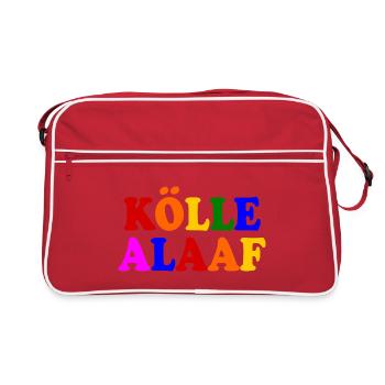 Kölle alaaf - Retro Tasche - Rot/Weiß - Vorne