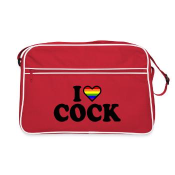 I love cock - Sac Retro - rouge/blanc - Devant