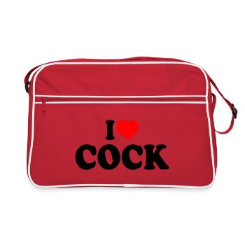 I love cock - Sac Retro - rouge/blanc - Devant
