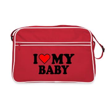 I love my baby - Sac Retro - rouge/blanc - Devant