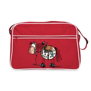 "Johnny Boy" - Cheval - Western - Sac Retro - rouge/blanc - Devant