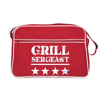 Grill Sergeant - BBQ King - Retro Tasche - Rot/Weiß - Vorne