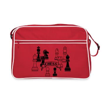 Chess pieces chess - Retro Bag - red/white - Front