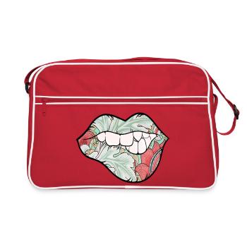 Nature Sexy Lips - Retro Tasche - Rot/Weiß - Vorne