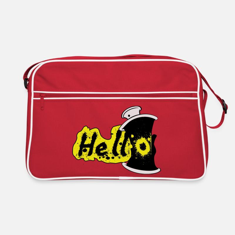 Hello Spray Effect Retro Bag