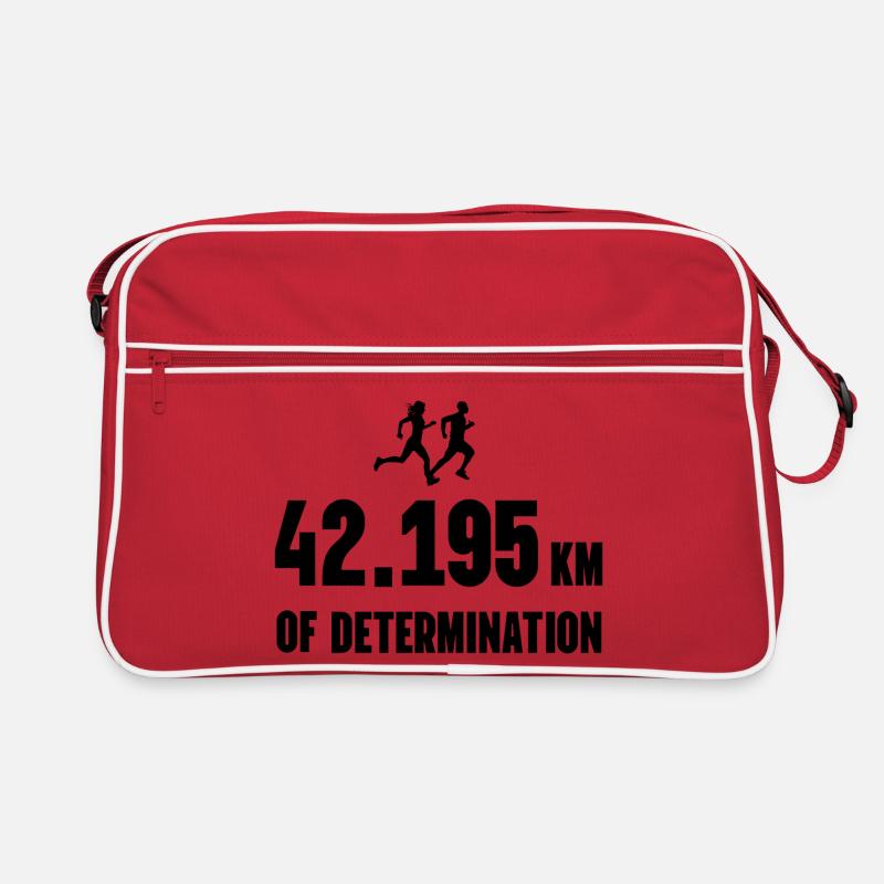Marathon - 42,195 km de détermination - Sac Retro - rouge/blanc