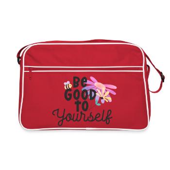 Soyez bon envers vous-même - Sac Retro - rouge/blanc - Devant