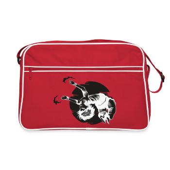 Backflip Anime Manga Figure - black - Retro Bag - red/white - Front