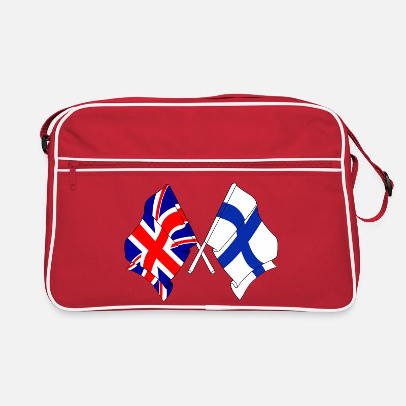 Drapeau Angleterre, drapeau Finlande Sac Retro
