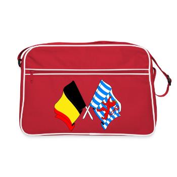 Drapeau de la Belgique, du Luxembourg - Sac Retro - rouge/blanc - Devant