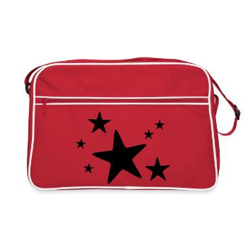 Groupe d’étoiles monochrome - Sac Retro - rouge/blanc - Devant