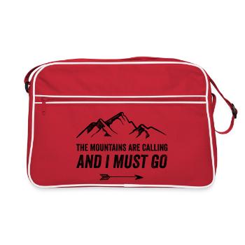 Les montagnes m’appellent et je dois y aller - Sac Retro - rouge/blanc - Devant