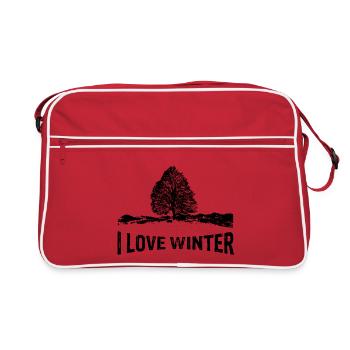 J’adore l’hiver avec un bain stérile - Sac Retro - rouge/blanc - Devant