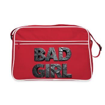 Bad Girl – Smooth Stone - Retro Bag - red/white - Front