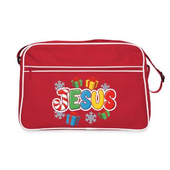 Je suis Noël Colorful Gift World - Sac Retro - rouge/blanc - Devant