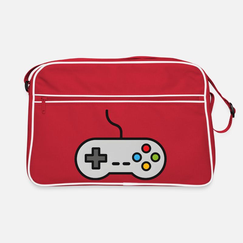 Retro Control Silhouette Gamer Game Console Retro Bag