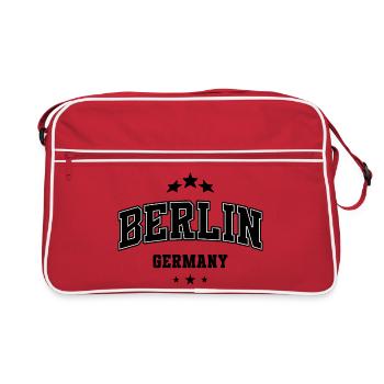 Berlin Typography Urban City Vibe - Retro Bag - red/white - Front