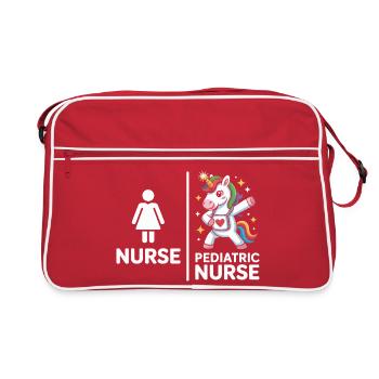 Pediatric Unicorn Nurse - Retro Bag - red/white - Front