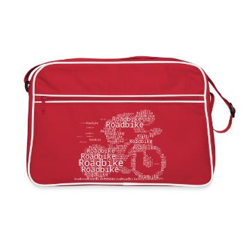 Clear road bike message - Retro Bag - red/white - Front