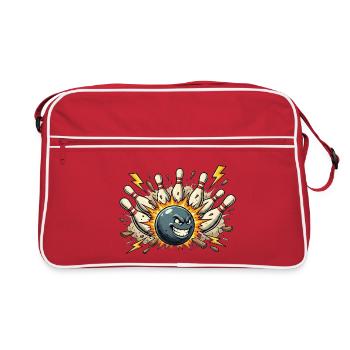 Bowling Club - Sac Retro - rouge/blanc - Devant