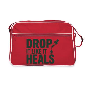 Homeopathy Drop It Like It Heals Professional  - Retro Bag - red/white - Front