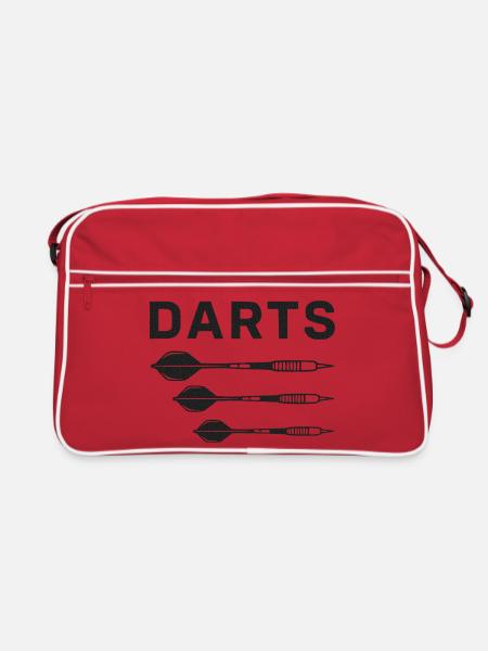 Darts Silhouettes Darts Trio - Retro Bag - red/white - Front
