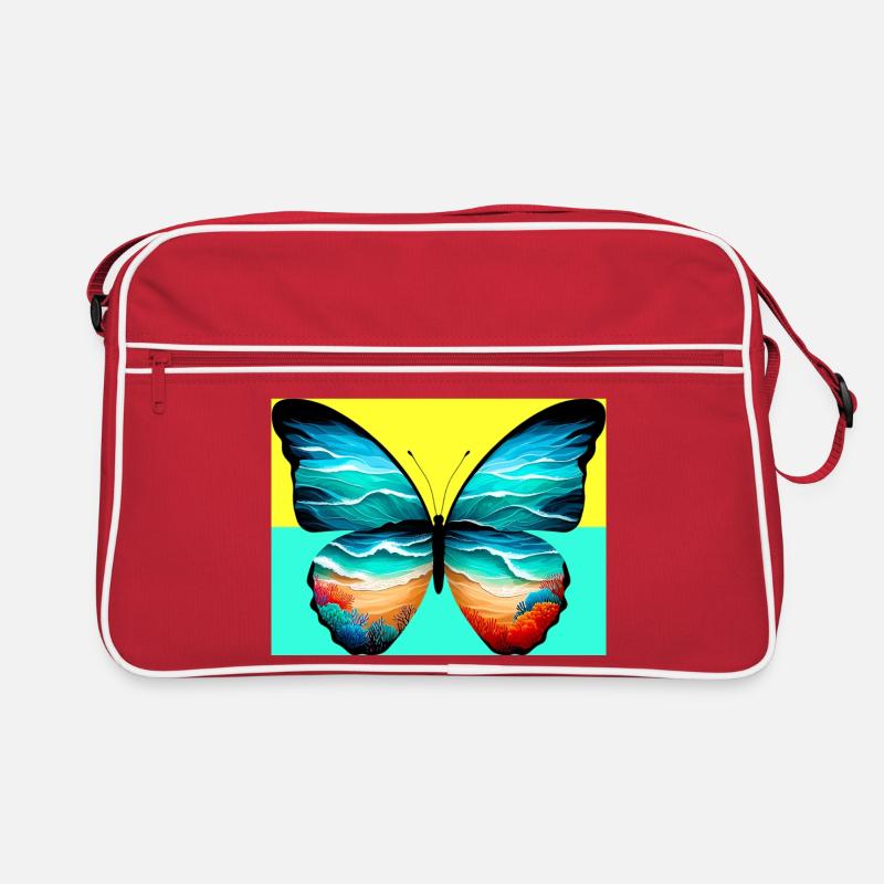 Schmetterling Retro Tasche