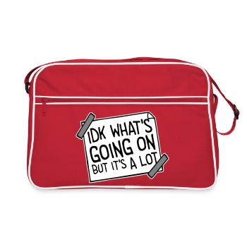 Je ne sais pas ce qui se passe mais c’est vraiment dépassé - Sac Retro - rouge/blanc - Devant