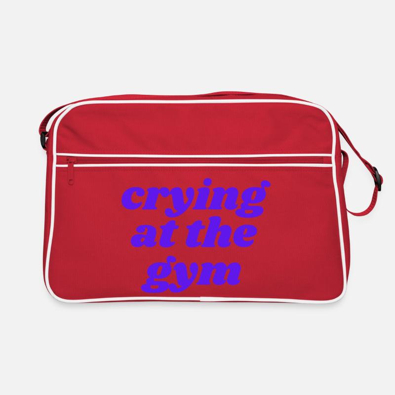 crying at the gym Retro Tasche