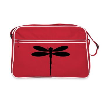 Libelle - Retro Tasche - Rot/Weiß - Vorne