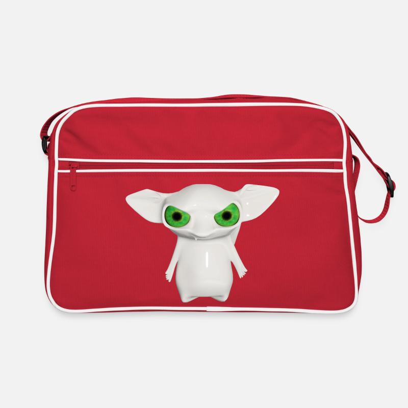 Extraterrestre blanc aux yeux brillants Sac Retro