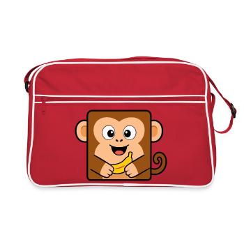 Monkey - Retro Bag - red/white - Front