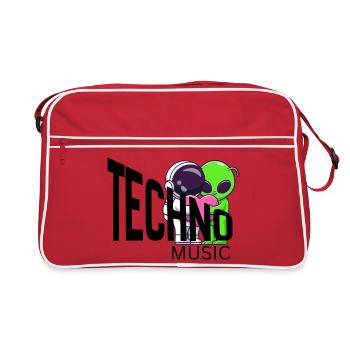Alien Hug Duo Neon Glow - Retro Bag - red/white - Front