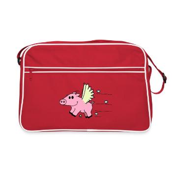 Cochon volant - Sac Retro - rouge/blanc - Devant