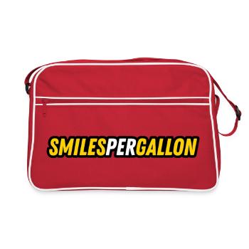JDM sticker - SMILES PER GALLON - Sac Retro - rouge/blanc - Devant