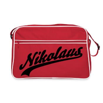Nikolaus - Retro Tasche - Rot/Weiß - Vorne