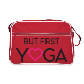 Ok, But First Yoga - Retro Bag - red/white - Front