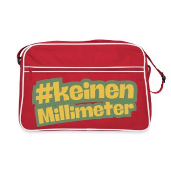 None not a millimeter to the right green - Retro Bag - red/white - Front