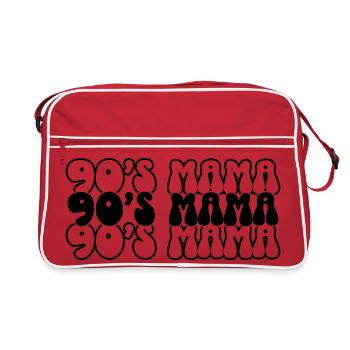 90s Mama SVG – Retro Mama Design - Retro Tasche - Rot/Weiß - Vorne