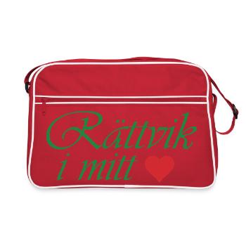 Rättvik dans mon cœur - Sac Retro - rouge/blanc - Devant