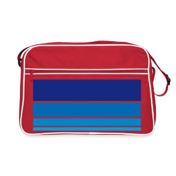Background Blue - Retro Bag - red/white - Front