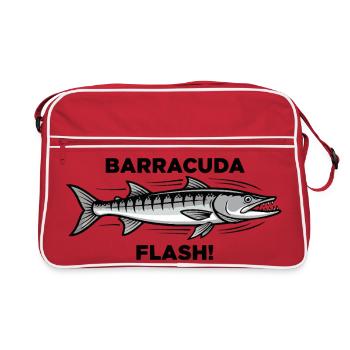 Barracuda Flash Prédateur Mer Barracuda - Sac Retro - rouge/blanc - Devant