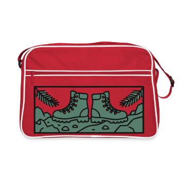 Groupe de randonnée Mountains Walking Boots en plein air - Sac Retro - rouge/blanc - Devant