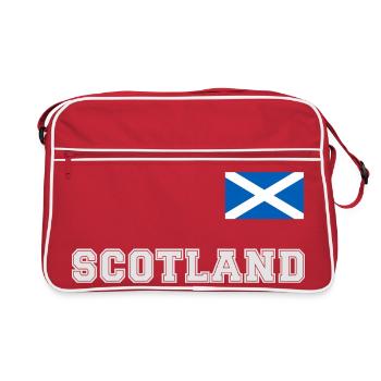 Look de maillot écossais - ÉCOSSE avec drapeau drapeau - Sac Retro - rouge/blanc - Devant