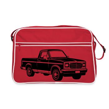 Pickup-Truck-Straßenwagen - Retro Tasche - Rot/Weiß - Vorne