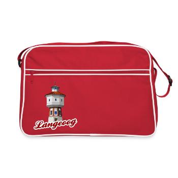 Bronko55 No.59 – Langeoog Wasserturm - Retro Tasche - Rot/Weiß - Vorne