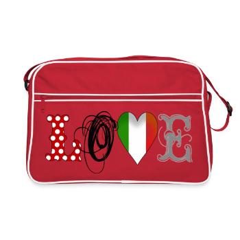 love italia - Retro Bag - red/white - Front